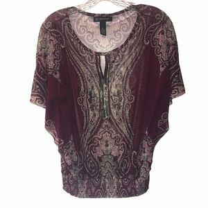 3/$21 INC International Concepts Poncho Top